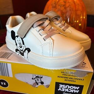 Mickey Mouse Kids Sneakers - White and Tan